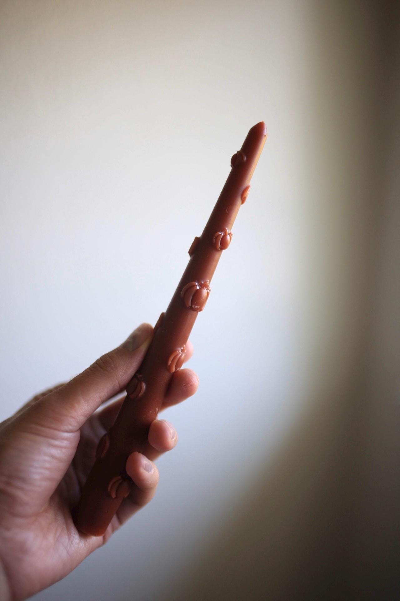 Pumpkin Beeswax Taper Candle 4