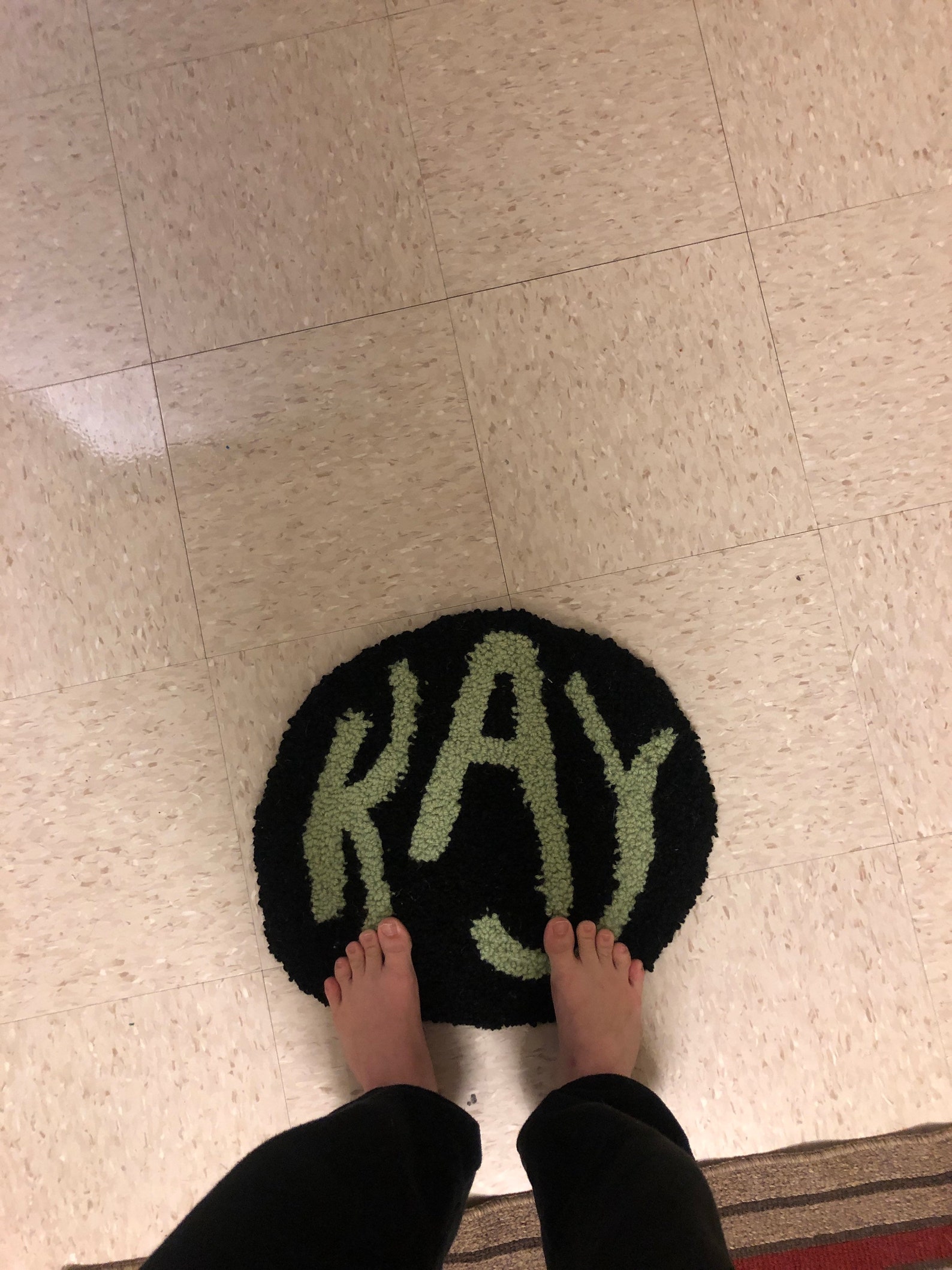 Funky Tufted Name Rug Made to Order Etsy