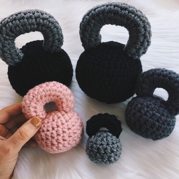Crochet Kettlebell, Crochet Weight, Kettlebell, Photo Prop, Fitness, Crossfit Toy, Home Decor, Crossfit, Crossfit Kettlebell, Newborn Prop
