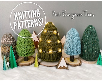 Knit Tree Pattern, Knit Tree, Knit Trees, Knit Patterns, Tree Pattern, Knit Pattern, Evergreen Tree, Christmas Pattern, Christmas Tree
