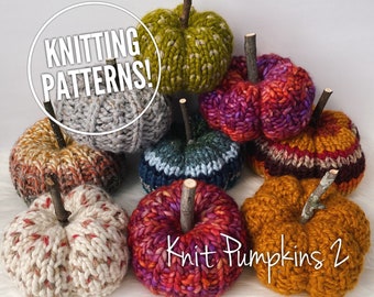 Knit Pumpkins 2, Knit Pumpkin, Knit Pumpkin Pattern, Knit Patterns, Pumpkin Pattern, Knit Pumpkins, Pumpkin, Knitting Pattern, Yarn Pumpkin