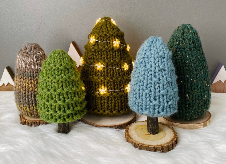 Knit Tree Pattern, Knit Tree, Knit Trees, Knit Patterns, Tree Pattern, Knit Pattern, Evergreen Tree, Christmas Pattern, Christmas Tree image 4