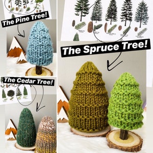 Knit Tree Pattern, Knit Tree, Knit Trees, Knit Patterns, Tree Pattern, Knit Pattern, Evergreen Tree, Christmas Pattern, Christmas Tree image 3