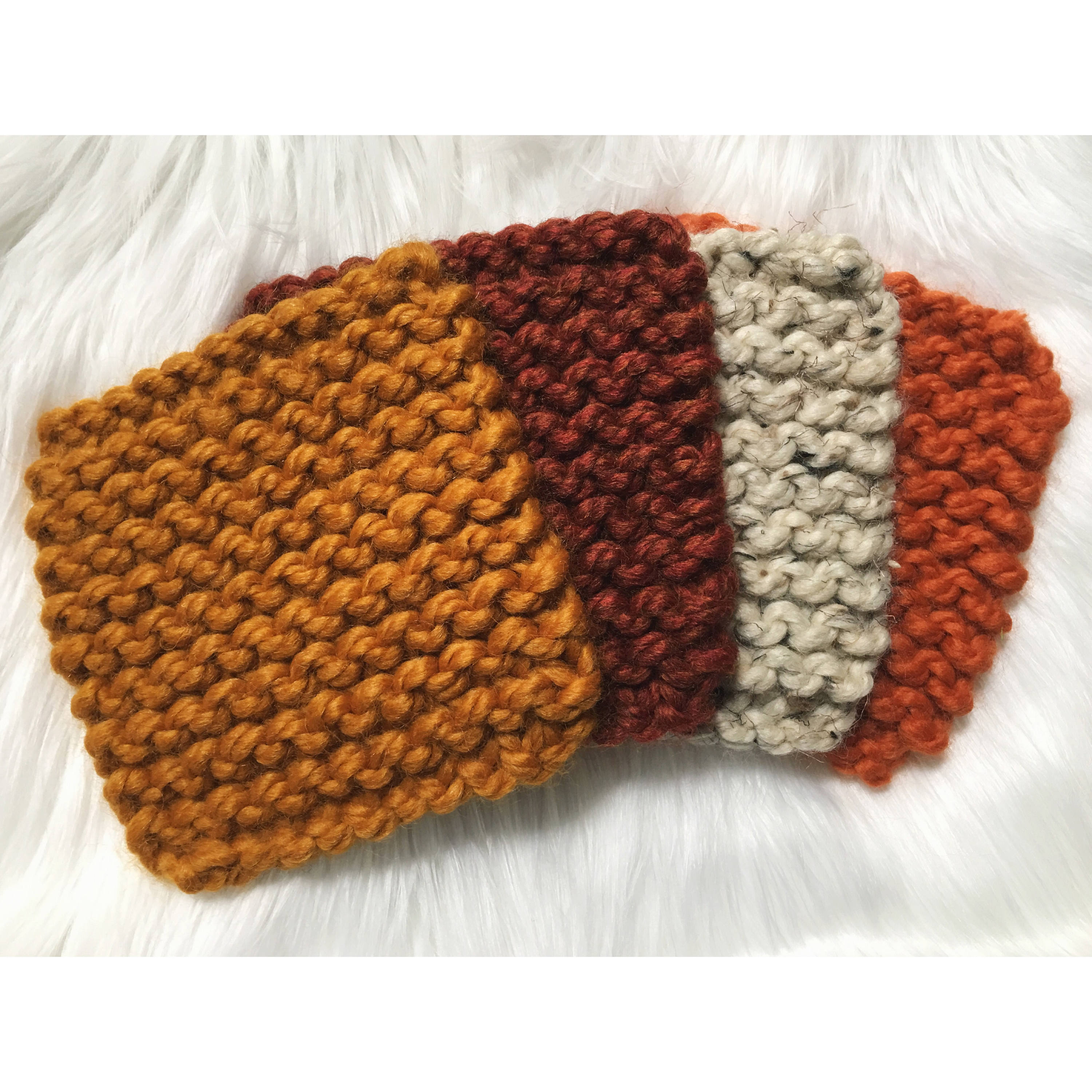 Knit Coaster Yarn Coaster Coaster Coaster Set Knit Coffee Etsy