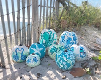 Blue Coastal Pumpkins