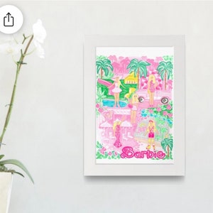 Pink doll print