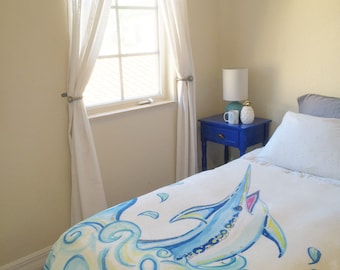 Jumping Marlin Fleece Blanket
