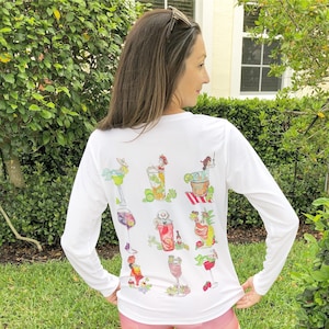 Cocktail mermaids and patriotic mermaid v neck sun shirt