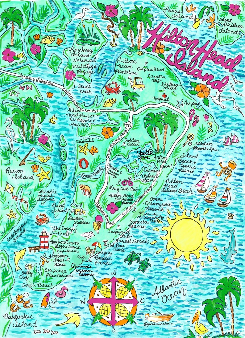 Hilton Head Art Print Etsy