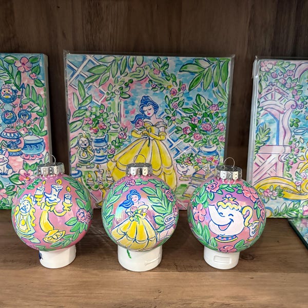 Belle Ornaments Hand Painted
