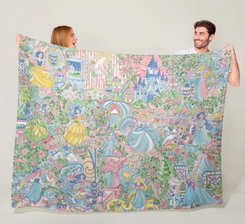GoCoastalStudio Princesses Blanket - Thumbnail 4
