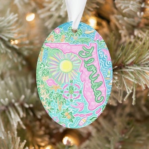 Acrylic ornament Florida design