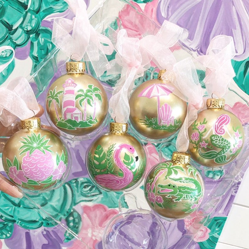 Coastal Ornaments Hand Painted