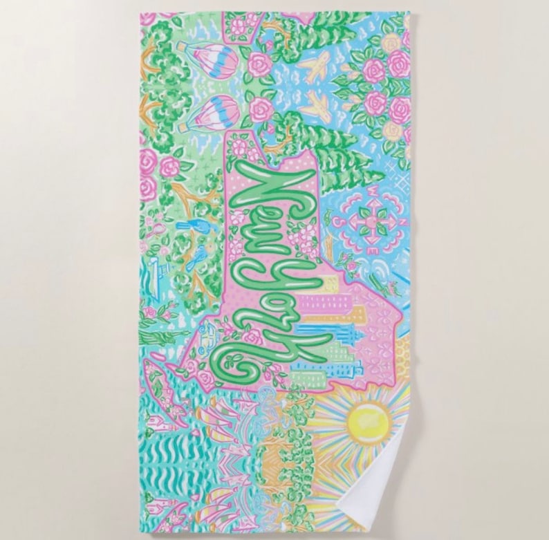 GoCoastalStudio New York Beach Towel