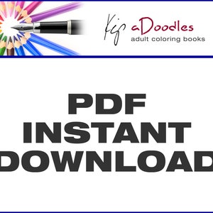 Coloring Book for Adults - PDF INSTANT DOWNLOAD - Coloring Book - 24 Original Coloring Pages