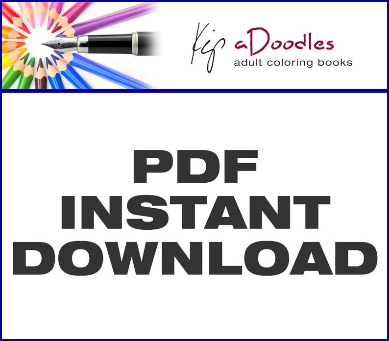 Coloring Book for Adults - PDF INSTANT DOWNLOAD - Coloring Book - 24 Original Coloring Pages