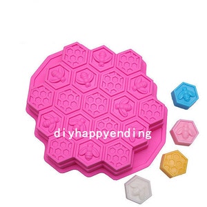 Bee Honeycomb  Soap Mold  Flexible Silicone Cake Mold For  Chocolate Cookie Bakeware Pudding Jelly Baking Tools