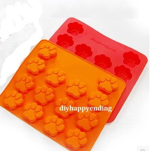 Dog Footprint Cake Mold Flexible Silicone Soap Mold For  Chocolate Cookie Bakeware Pudding Jelly Baking Tools
