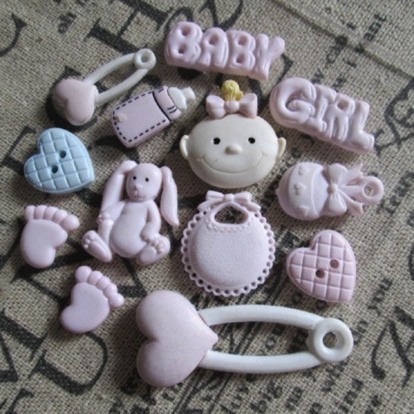 Baby Girl Heart Bear Bottle Polymer Clay Mold Fondant Molds Chocolate Mold Flexible Silicone Handmade Fimo Resin Baking Tools F0486