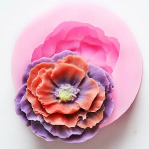 F0507 Flower Polymer Clay Mold Fondant Molds Chocolate Mold Flexible Silicone  Fimo Resin Baking Tools