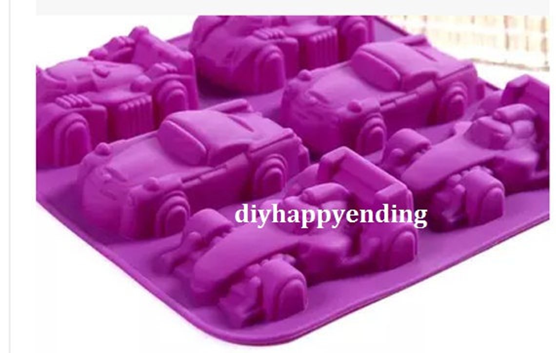 Racing Car Cake Mold Flexible Silicone Soap Mold for Handmade Etsy