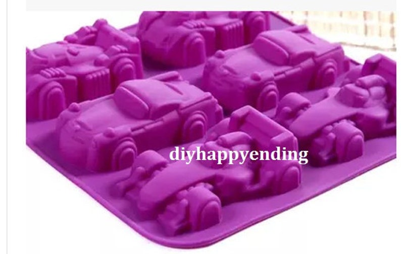 Racing Car Cake Mold Flexible Silicone Soap Mold for Handmade Etsy