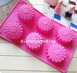 Moules Silicone Fleurs Marguerite Tournesol - 2 Pièces - Pour Pâtisserie, Savon, Bougies DIY - Diamètre 6,9 Cm