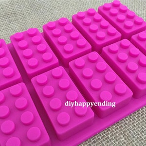 Building Blocks Cake Mold Icee lattice Flexible Silicone Soap Mold Handmade Chocolate Cookie Bakeware Pudding Jelly Baking Tool