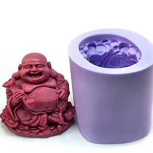 God of Fortune 3D Buddha Soap Mold Flexible Silicone Cake Mold  Cake Mould Polymer Clay Resin Crafts Baking Tools Bath Bomb