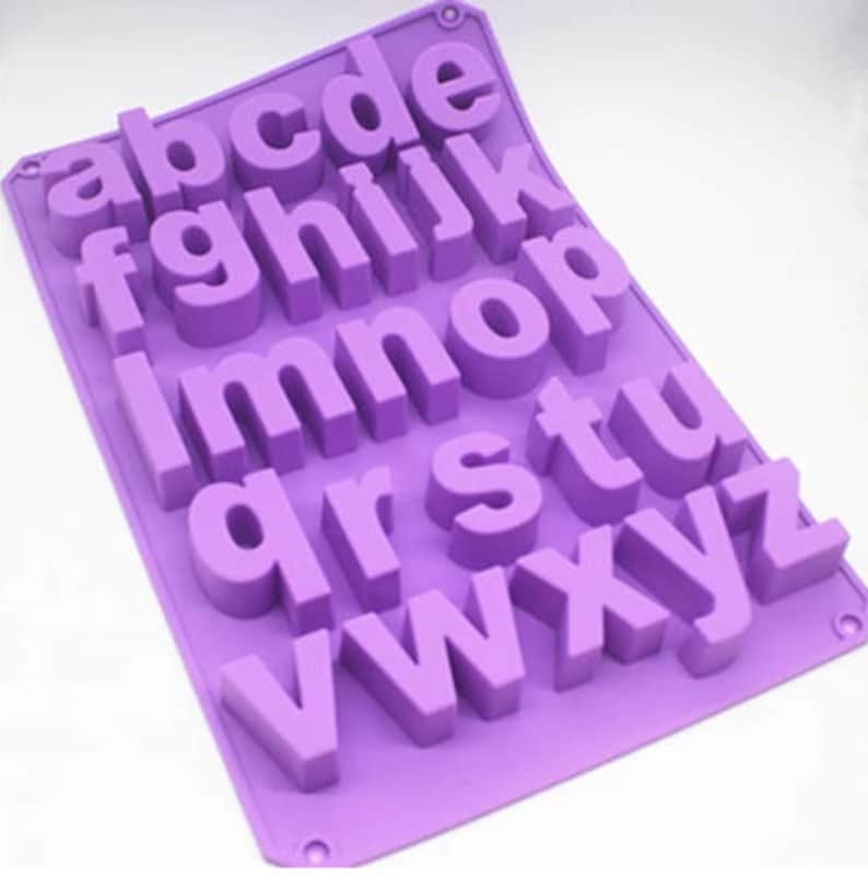 Lowercase Letter Alphabet Cake Mold Flexible Silicone Soap Etsy
