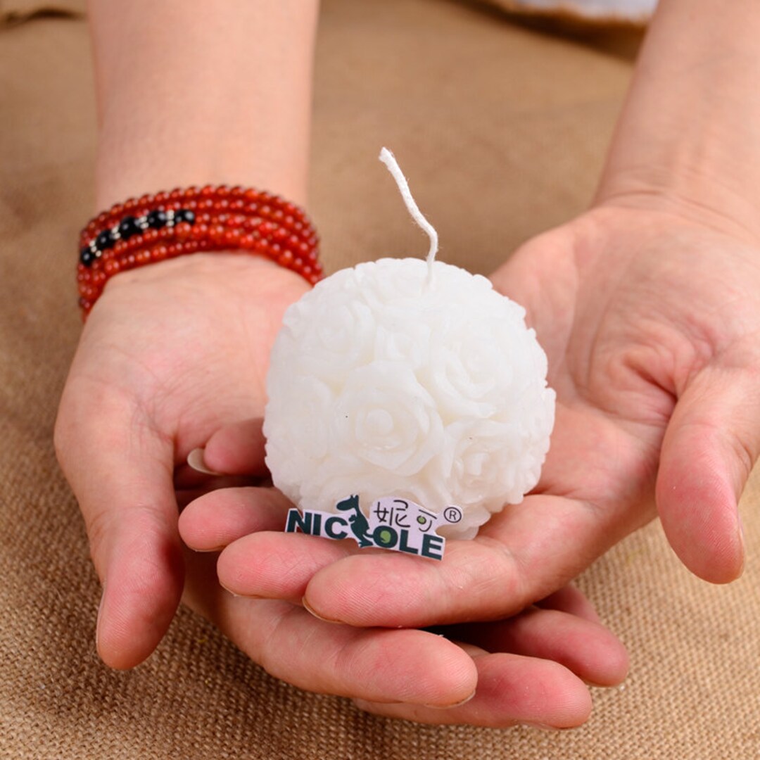 キャンドルホルダープリマローズpk ギフト プレゼント お祝い アーティフィシャルフラワー(造花) ローズ&amp;リーフキャンドル型4個、キャンドル用3Dフラワーシリコンモールド エポキシ樹脂 キャスティングワックス ソープクレイ