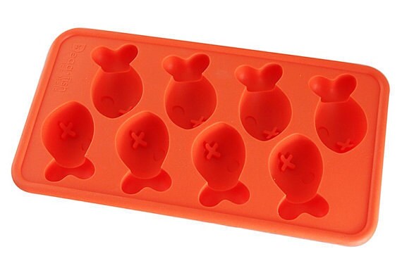 8-Q Fish Ice Tray Ice Mold Silicone Mold For Ice Soap  ice cube