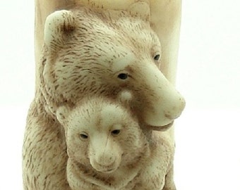 Bear Cylinder Candle Mold  Soap Mold Flexible Silicone Soap Mold Fimo Resin Tools polymer clay mold