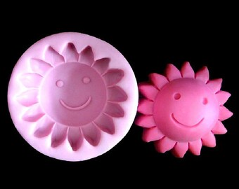 R0081 Sun Smile Face Soap Mold Flexible Silicone Cake Mold Handmade Cake Mould Polymer Clay Resin Crafts Baking Tools Bath Bomb
