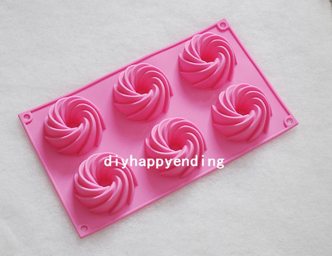 6cavity Donut DIY Cake Mold Flexible Silicone Soap Mold Etsy