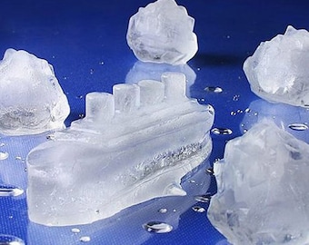 4-Titanic Boat Ship Ice Tray Ice Mold Silicone Mold For Ice Soap  ice cube