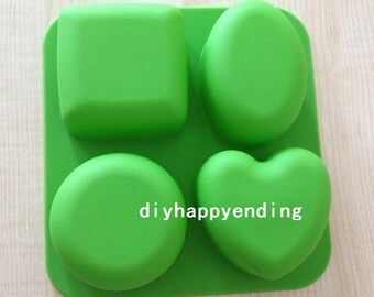 Oval Heart Square Round Cake Mold Flexible Silicone Soap Mold For Handmade Chocolate Cookie Bakeware Pudding Jelly Baking Tools