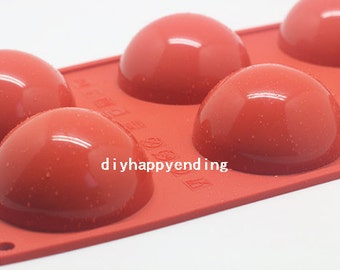 70mm Round Ball Cake Mold Flexible Silicone For  Biscuit Sphere mold hot Chocolate Bombs Bakeware Epoxy Pudding Jelly Baking Tools