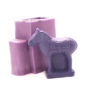 Horse Terra-Cotta Warriors 3D Soap Mold Flexible Silicone Soap Mold Fimo Resin Tools polymer clay mold Resin Mold R1230