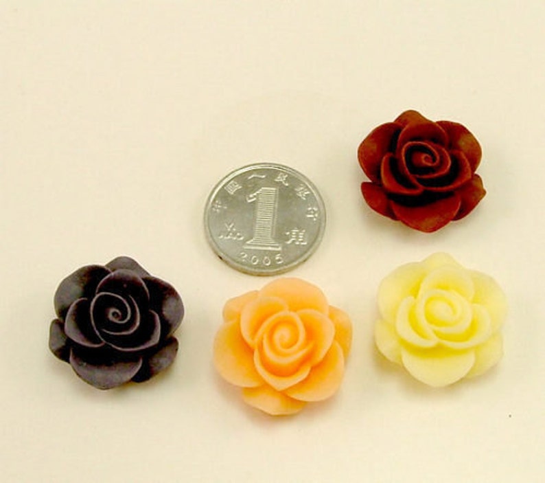 3Cavity Rose Flower Polymer Clay Mold Fondant Molds Chocolate Etsy