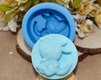 kangaroo Soap Mold Flexible Silicone Cake Mold Handmade Cake Mould Polymer Clay Resin Crafts Baking Tools Bath Bomb R0037