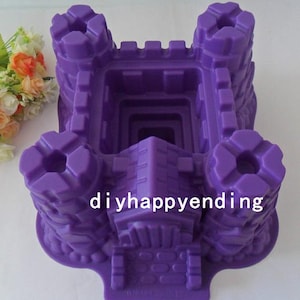 3D Large Castle Cake Mold Flexible Silicone Soap Mold for Chocolate ...
