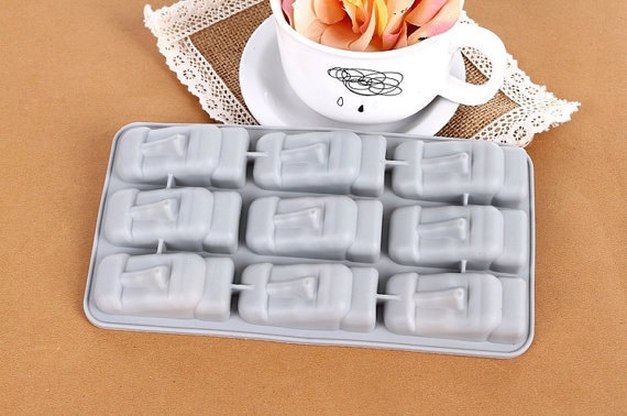 Visland Plastic Ice Cube Tray Cute Cartoon Family Ice Cube Maker