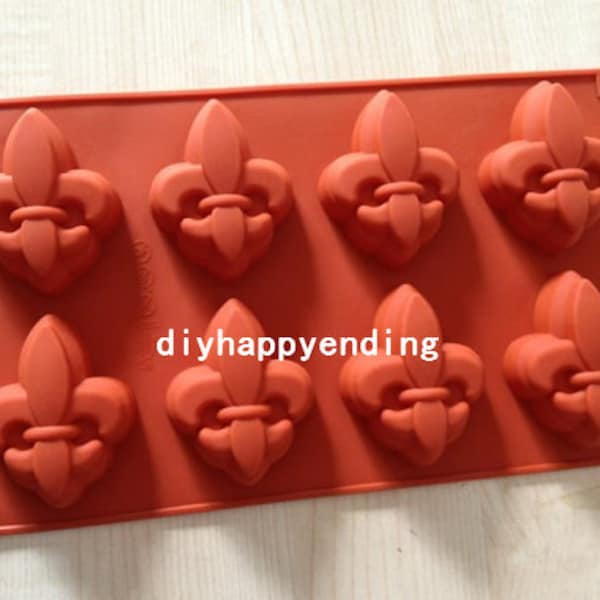 Sword Fleur De Lis DIY Cake Mold Flexible Silicone Soap Mold Handmade Chocolate Cookie Bakeware Pudding Jelly Baking Tool