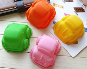 1piece 3D Car Cake Mold Flexible Silicone Soap Mold For  Chocolate Cookie Bakeware Pudding Jelly Baking Tools