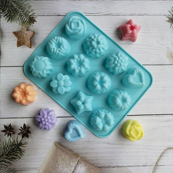 Blumen-Kuchenform Flexible Silikon-Seifenform für Schokoladen-Plätzchen Backformen Pudding-Gelee-Backen-Werkzeuge