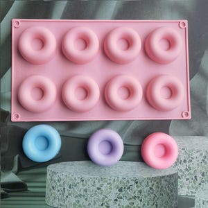 Donut Donut Kuchenform Flexible Silikonseifenform für Schokoladenkeks Backformen Pudding Gelee Backenwerkzeuge