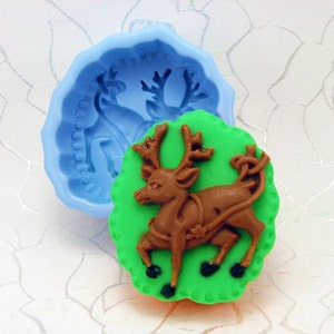 Deer Soap Mold Flexible Silicone Soap Mold Fimo Resin Tools polymer clay mold Resin Mold H0064