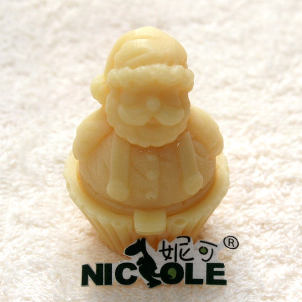 Mini Noël Père Noël Savon Moule Flexible Silicone Savon Moule Fimo Résine Outils polymère argile moule Fimo Résine Artisanat R1442