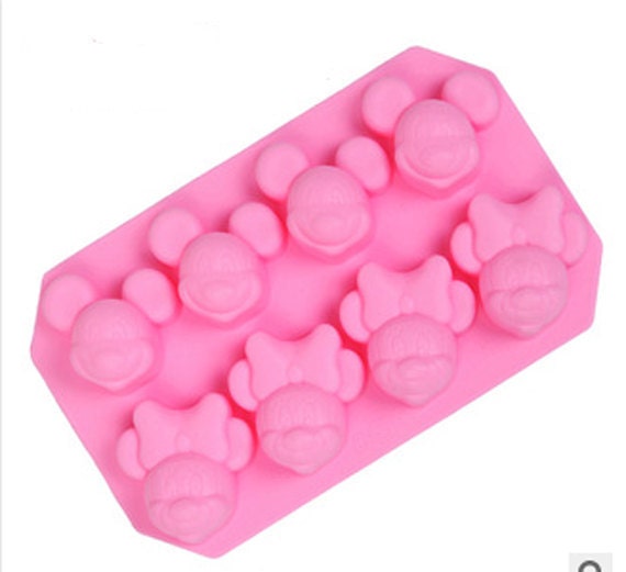 Mickey Minnie Mouse  Cake Mold Flexible Silicone Soap Mold For  Biscuit Chocolate Cookie Bakeware Pudding Jelly Baking Tool